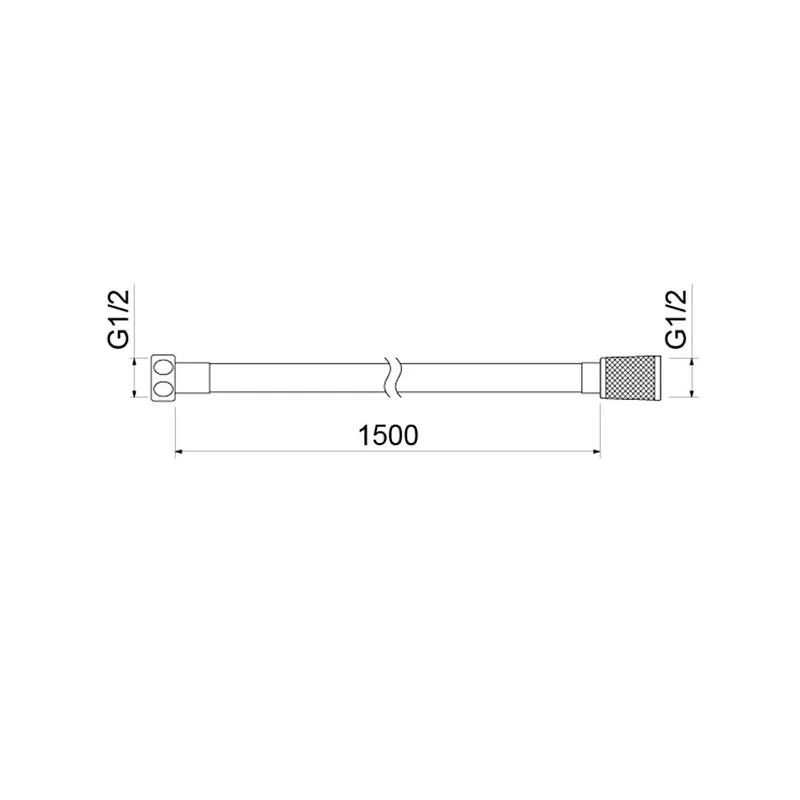 Шланг для душа Aquatek AQ2105MB, 150 см, нержавеющая сталь, цвет черный матовый