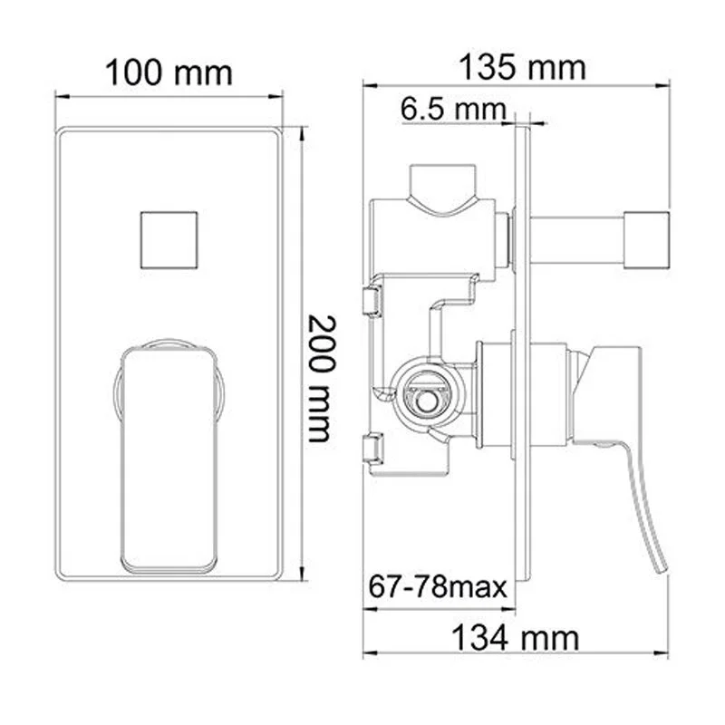 Смеситель для ванны с душем WasserKRAFT Exter 1600 Exter 1641 бронза