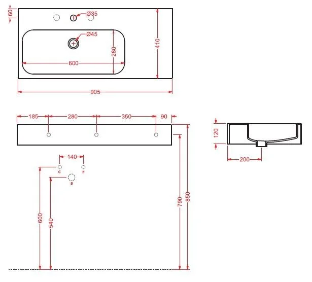 Раковина ArtCeram Block BKL002 01 00 белый