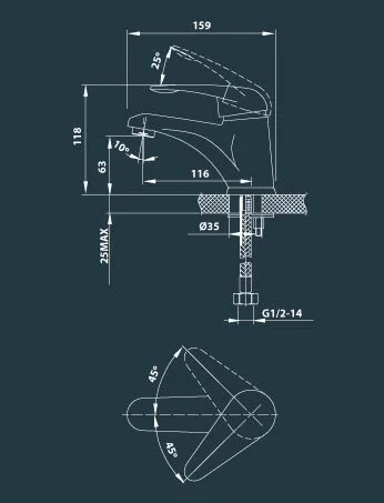 Смеситель для раковины Edelform Sepia SP1801 хром