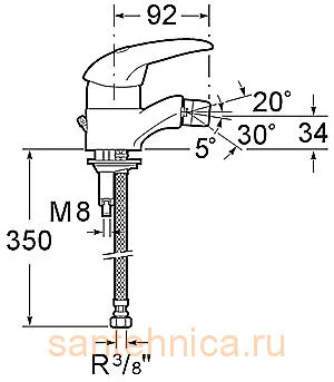 Смеситель для биде Roca Victoria 5А6148С00