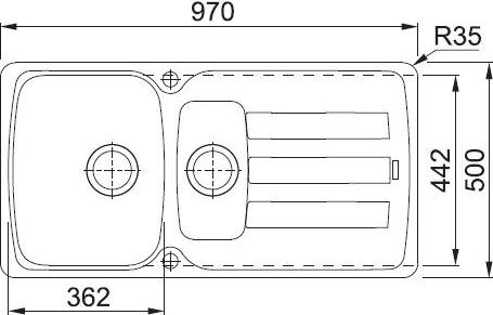 Кухонная мойка 97 см Franke Antea AZG 651 3,5" 114.0489.339, белый