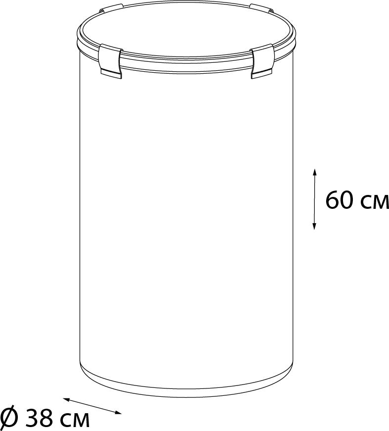 Корзина для белья Fixsen Smart Style FX-1033B белый, на завязках