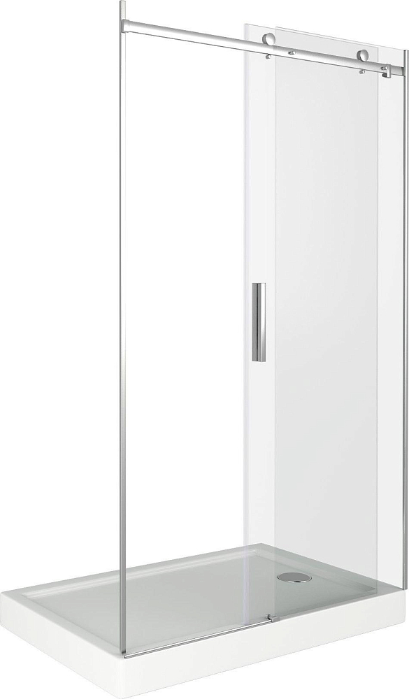 Душевая дверь в нишу 140 см Good Door Galaxy WTW-140-C-B ГЛ00015 стекло прозрачное