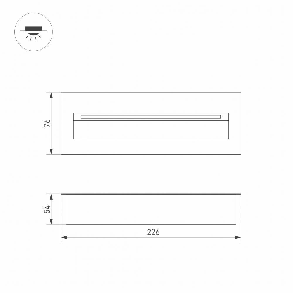 Уличный светодиодный светильник Arlight LTD-Trail-S226x76-8W Warm3000 029964