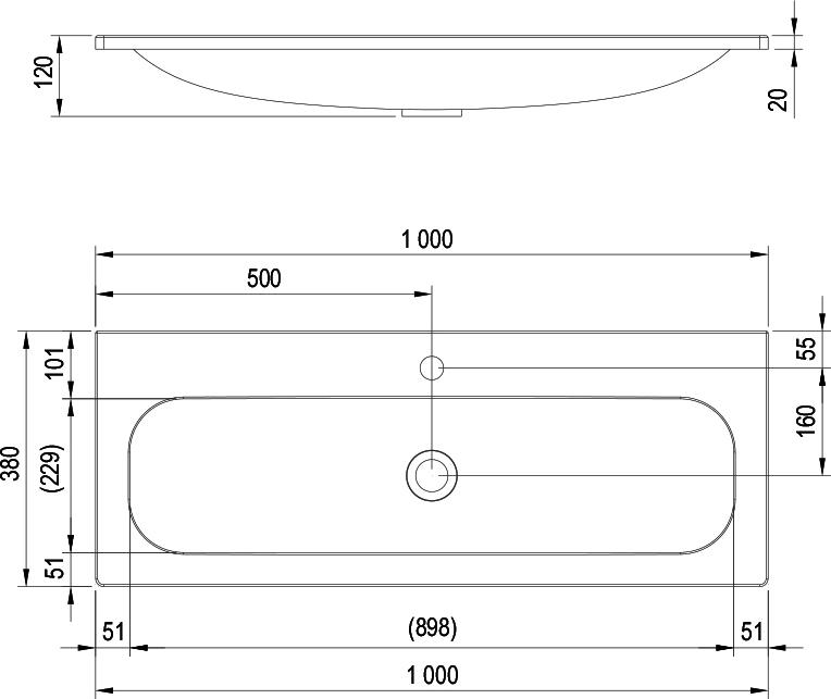 Мебельная раковина Ravak Ring 100