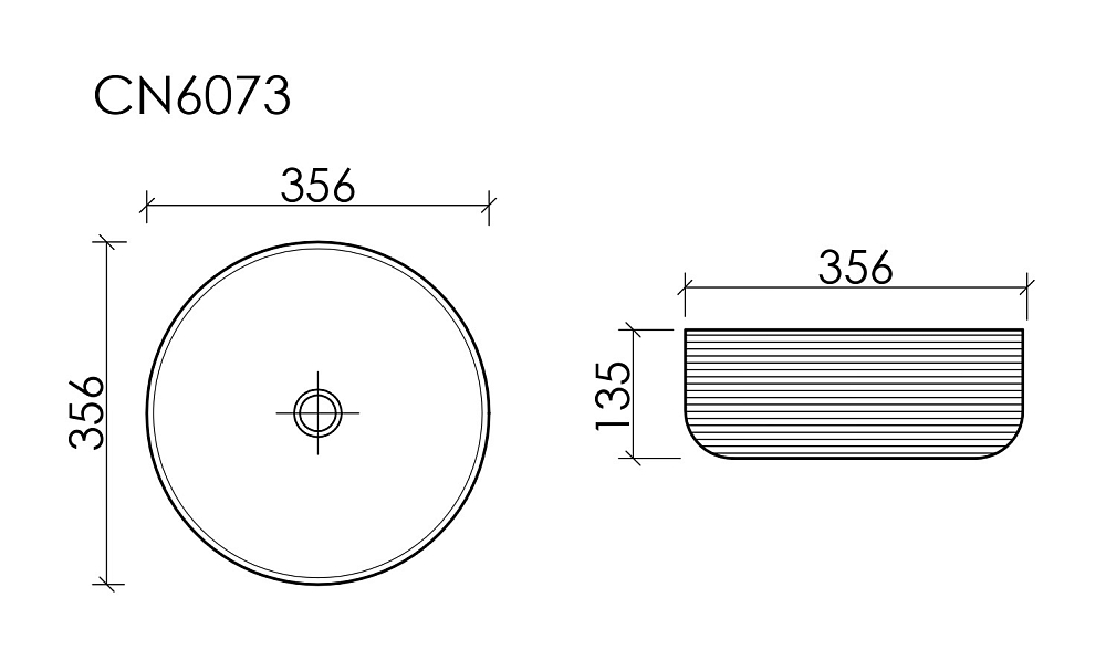 Раковина накладная Ceramica Nova Element CN6073MW белый матовый