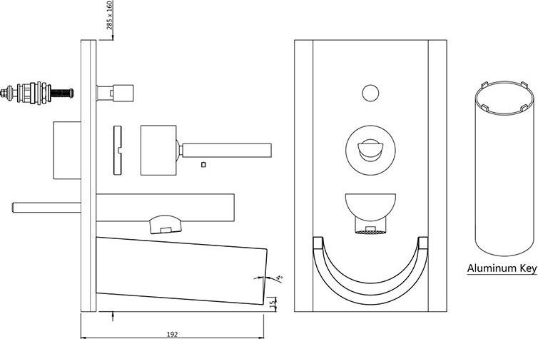 Смеситель для ванны с джойстиком Artize Confluence CNF-CHR-69065K, хром