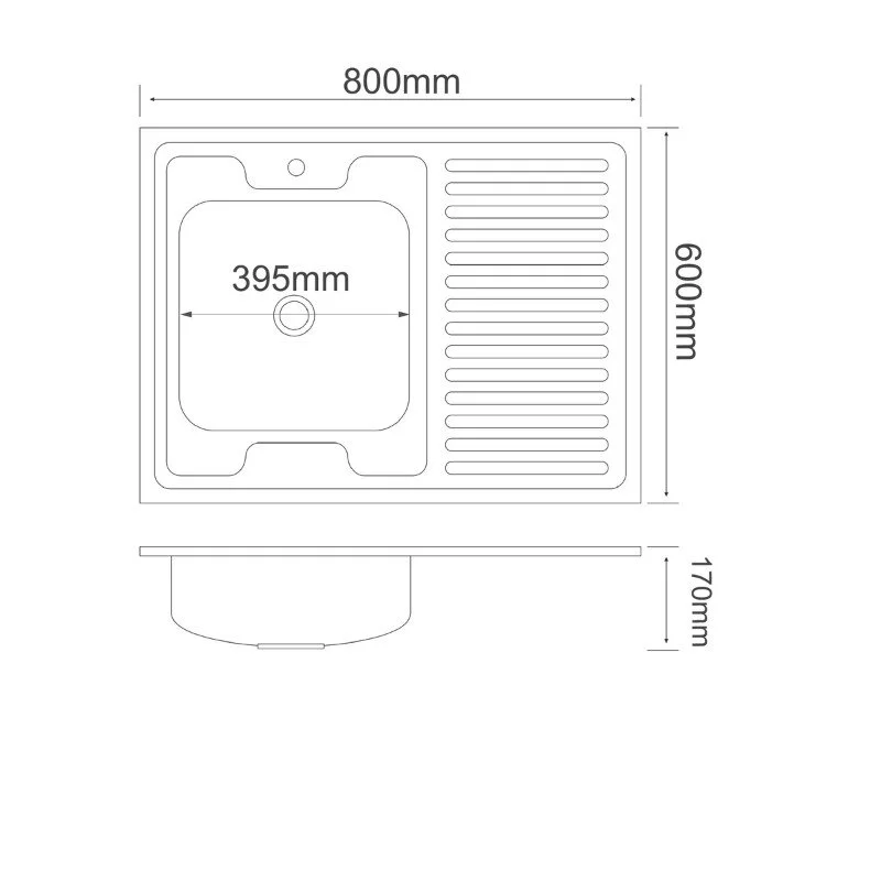 Кухонная мойка РМС MG6-8060L хром