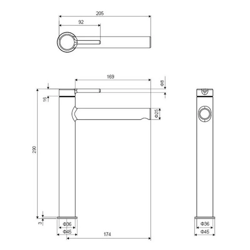 Смеситель для раковины Excellent Pi AREX.1202WH белый