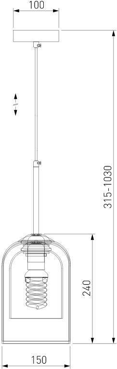 Подвесной светильник Eurosvet Ennio 50228/1 дымчатый