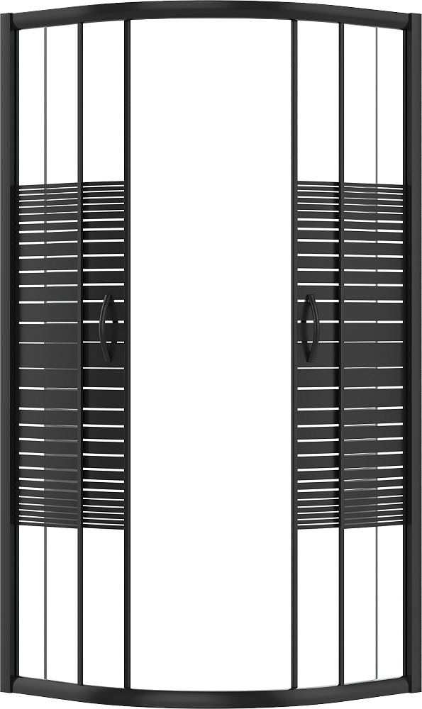 Душевой уголок DIWO Брянск 80х80, профиль черный матовый