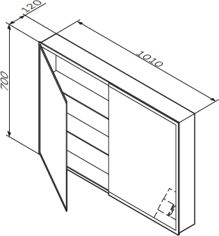 Шкаф зеркальный Am.Pm Spirit 2.0 M70AMCX1001WG