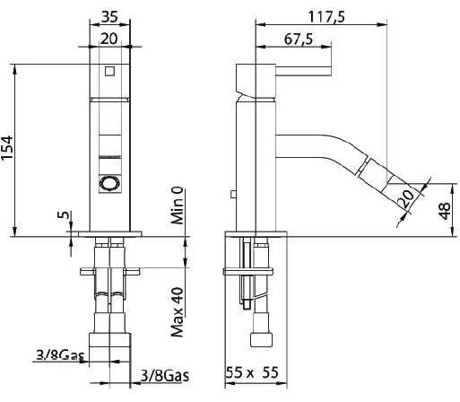 Смеситель для биде Bandini Ice Cube 752120PN00 хром