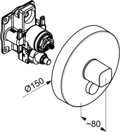 Смеситель для душа Kludi Push 386030538, хром