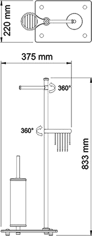 Стойка напольная Wasserkraft 1264