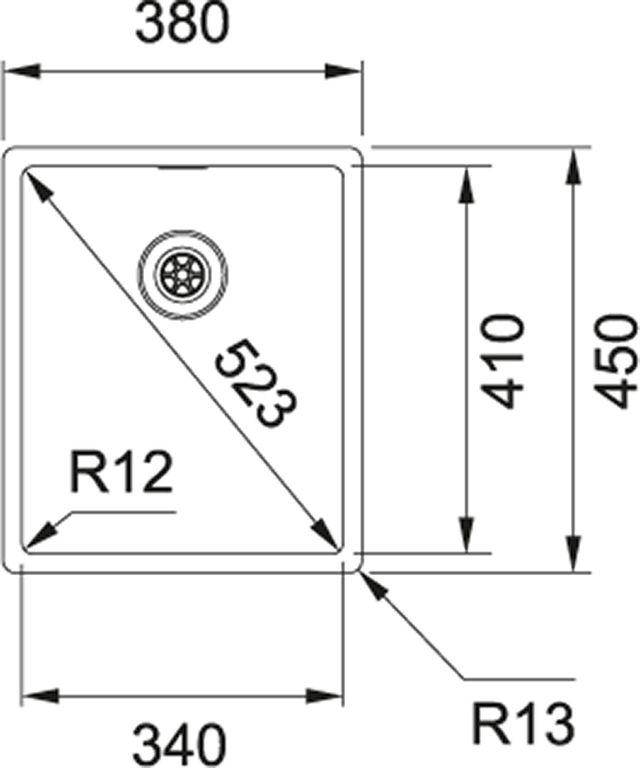 Кухонная мойка 38 см Franke Box BXX 210/110–34 127.0453.653, нержавеющая сталь