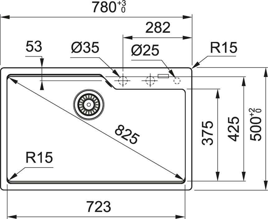 Кухонная мойка 78 см Franke Urban UBG 610-78 3,5" 114.0595.793, бежевая