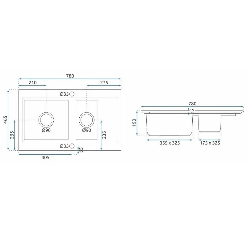 Кухонная мойка Rea Fox ZLE-00134 черный