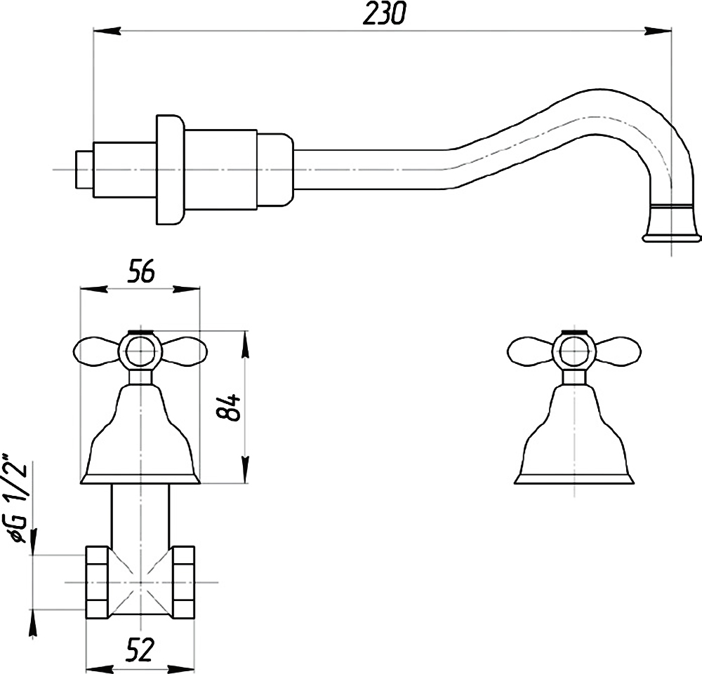 Смеситель Migliore Princeton Plus ML.PRP-8069 Do с внутренней частью