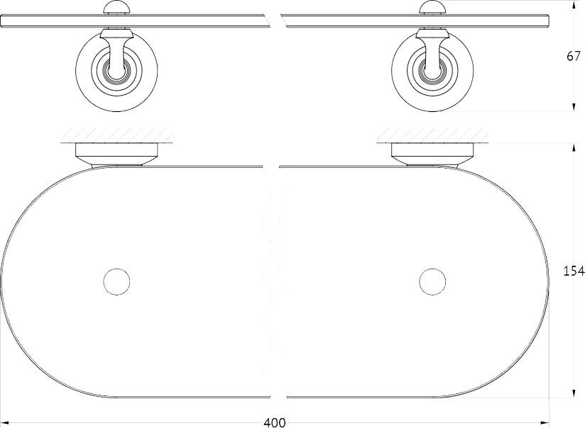 Полка 3SC Stilmar STI 514 античная бронза 40 см