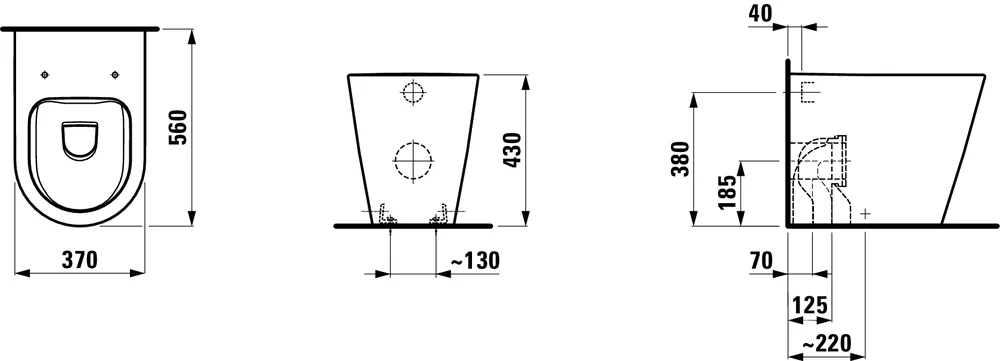 Напольный унитаз Laufen Kartell 8233360000001