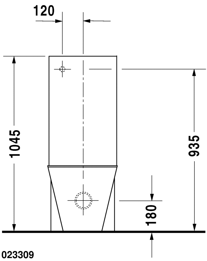 Напольный унитаз Duravit Starck-1 0233090064 с бачком 8727000005