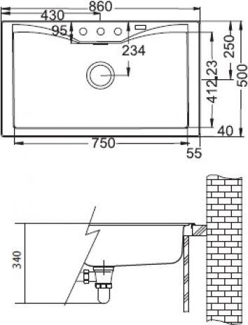 Кухонная мойка 86 см Franke Acquario ACG 610 N 3,5" 114.0185.319, белый