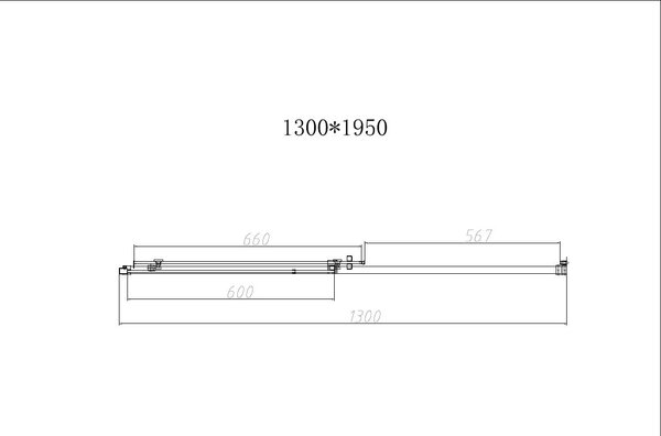 Душевая дверь Vincea Slim-N VDS-4SN130CLB 130x195 см, черный, стекло прозрачное