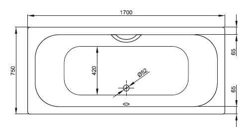 Стальная ванна Bette Duett 3020-000AR,PLUS белый