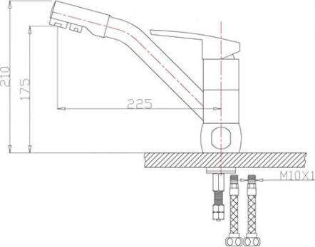 Смеситель Zorg Sanitary ZR 400 KF-12 ANTIQUE для кухонной мойки