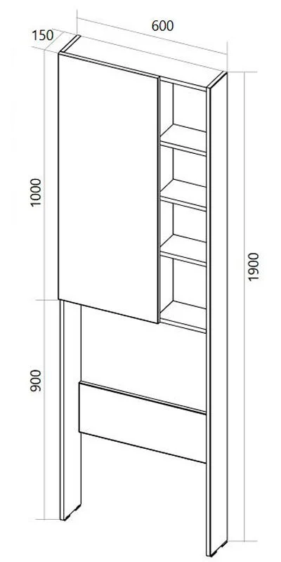 Шкаф 1MarKa Gaula У92518 белый