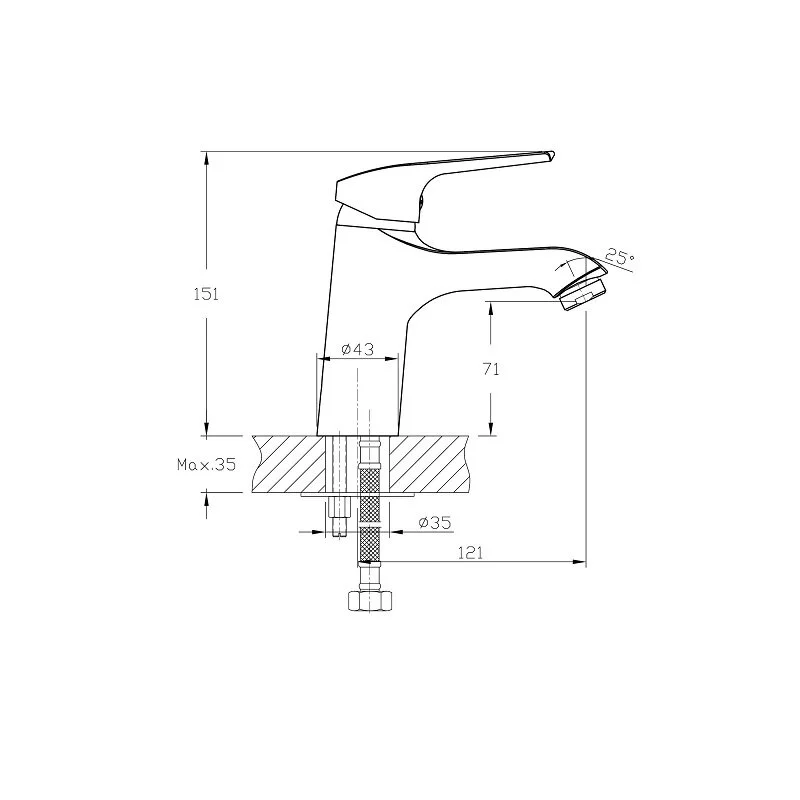 Смеситель для раковины Koller Pool Twist TW0200 хром