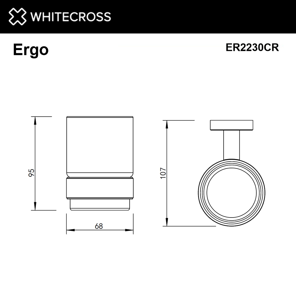 Стакан подвесной Whitecross Ergo ER2230CR хром