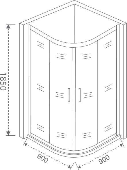 Душевой уголок Good Door Latte R-90-G-WE