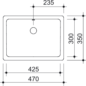 Раковина 47 см Caprigo 1427-540N