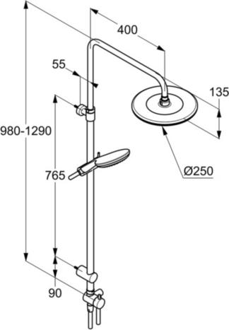 Душевая стойка Kludi Freshline Dual Shower System 6709005-00, хром