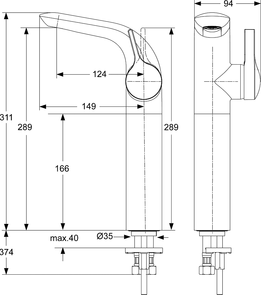 Смеситель Ideal Standard Melange A4266AA для раковины