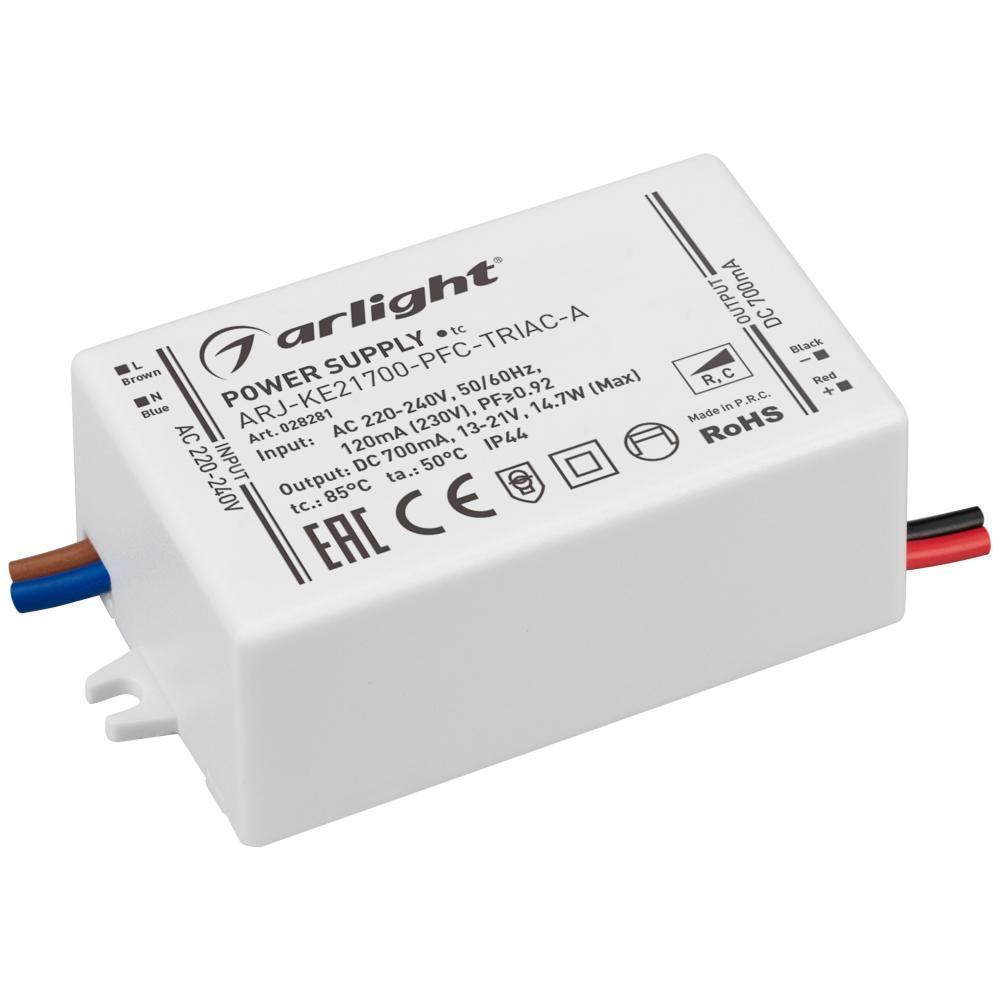 Драйвер Arlight ARJ-KE30300-PFC-Triac-A 13-21V 15W IP44 0,7A 028281