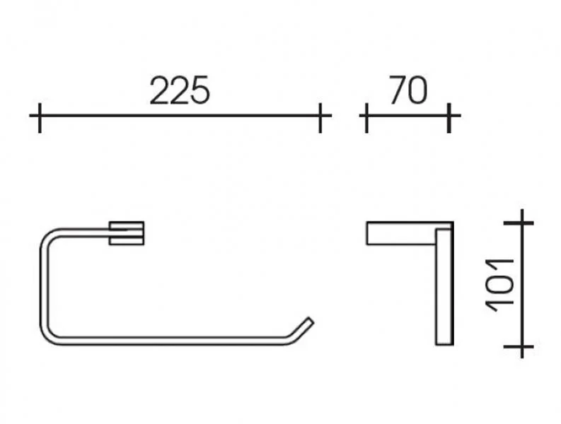 Полотенцедержатель Schein Allom 225E хром