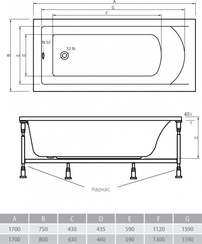 Акриловая ванна Alpen Venera 180x80 AVP0037