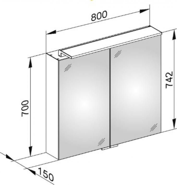 Шкаф-зеркало Keuco Royal L1 13603171301 80 см