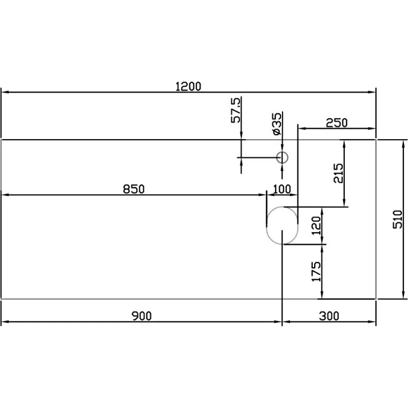 Раковина накладная Diwo Moduo 63571/00-00001250/С17825 белый, черный