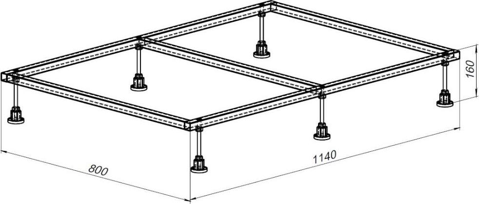 Каркас для поддона Allen Brau 120x90 8.00004