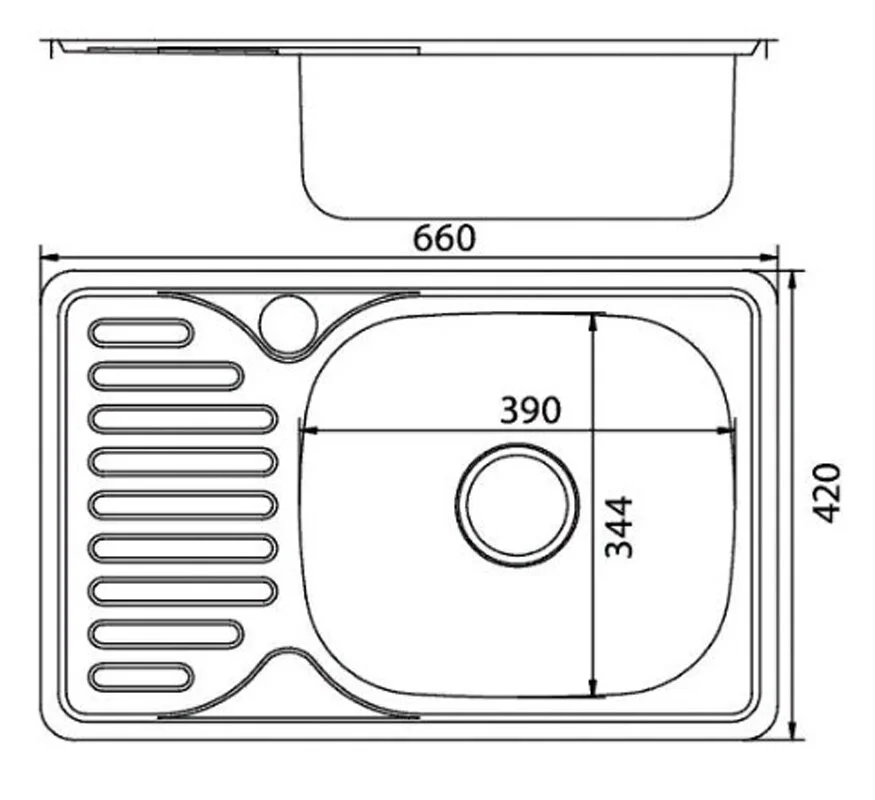 Кухонная мойка Mixline 530531 хром