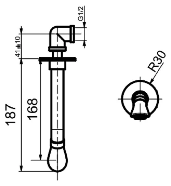 Излив  Webert Opera AC0983560 черный