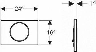 Кнопка смыва Geberit Sigma 10 115.907.KN.1, хром