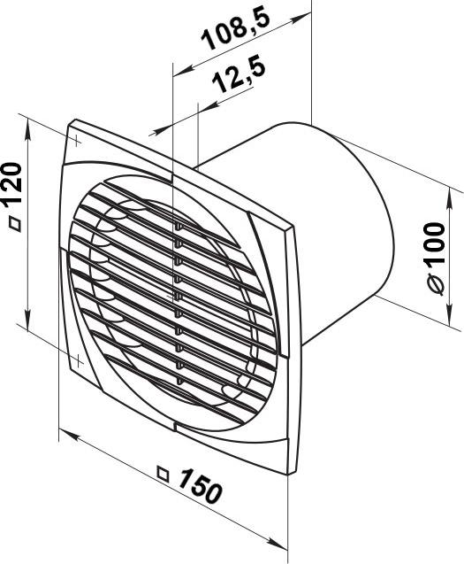Вытяжной вентилятор Vents 100 ДК