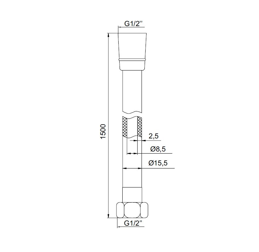 Душевой шланг Iddis Optima Home A50711 2.0 хром