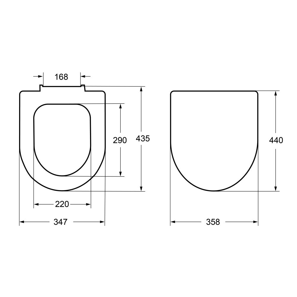 Крышка для унитаза Roca Debba Round Soft Close ZRU9307607, тонкая